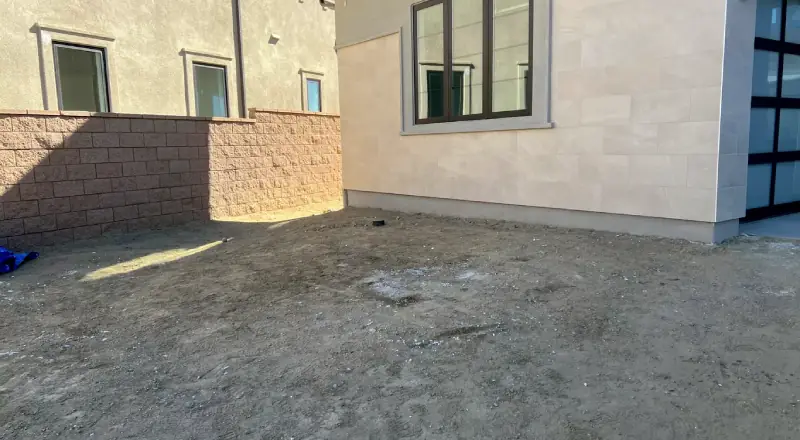 Same spot swept clean after junk removal